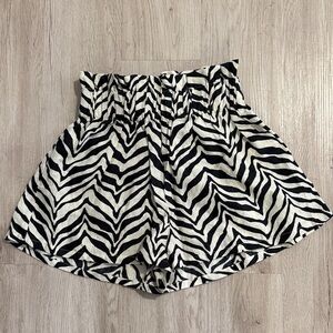 Faithfull the Brand Zebra Print High-Waisted Shorts